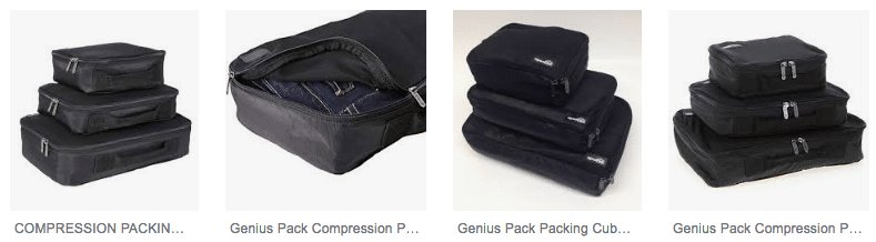 genius pack compression packing cubes